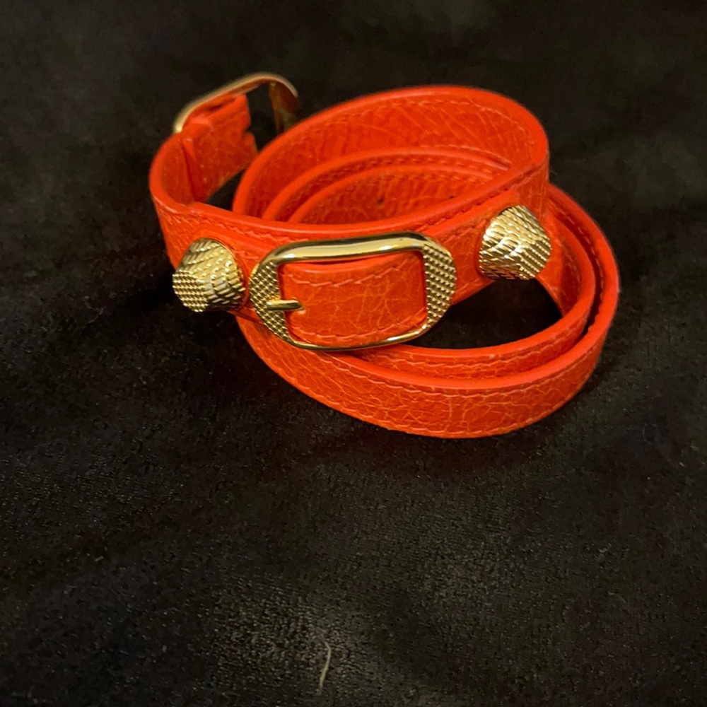 Balenciaga Arena Leather Triple Tour Bracelet